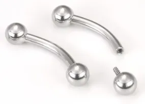 16g Internal Steel Bent Barbell — Price Per 1