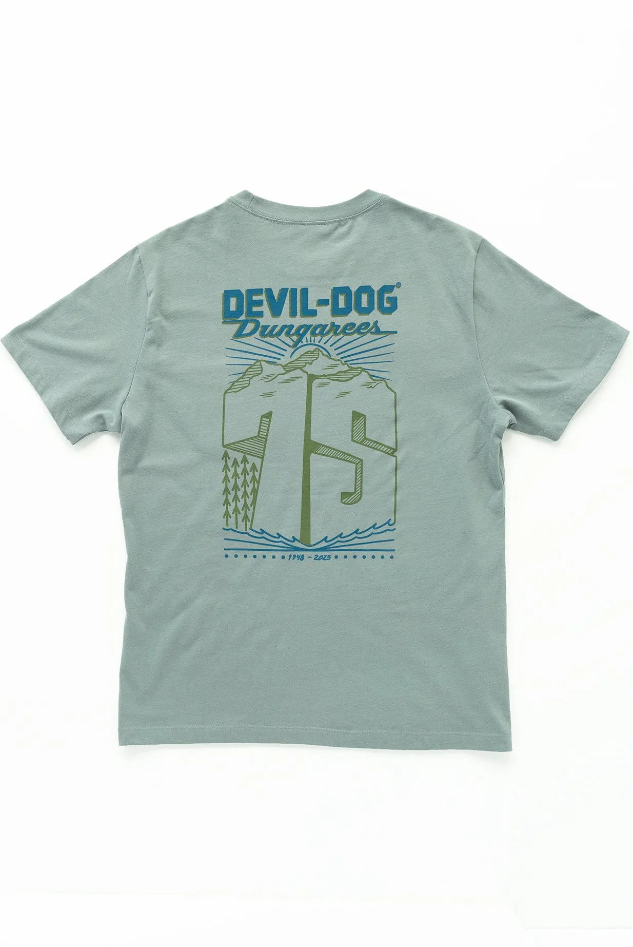 75 Year T-Shirt - Vintage Blue