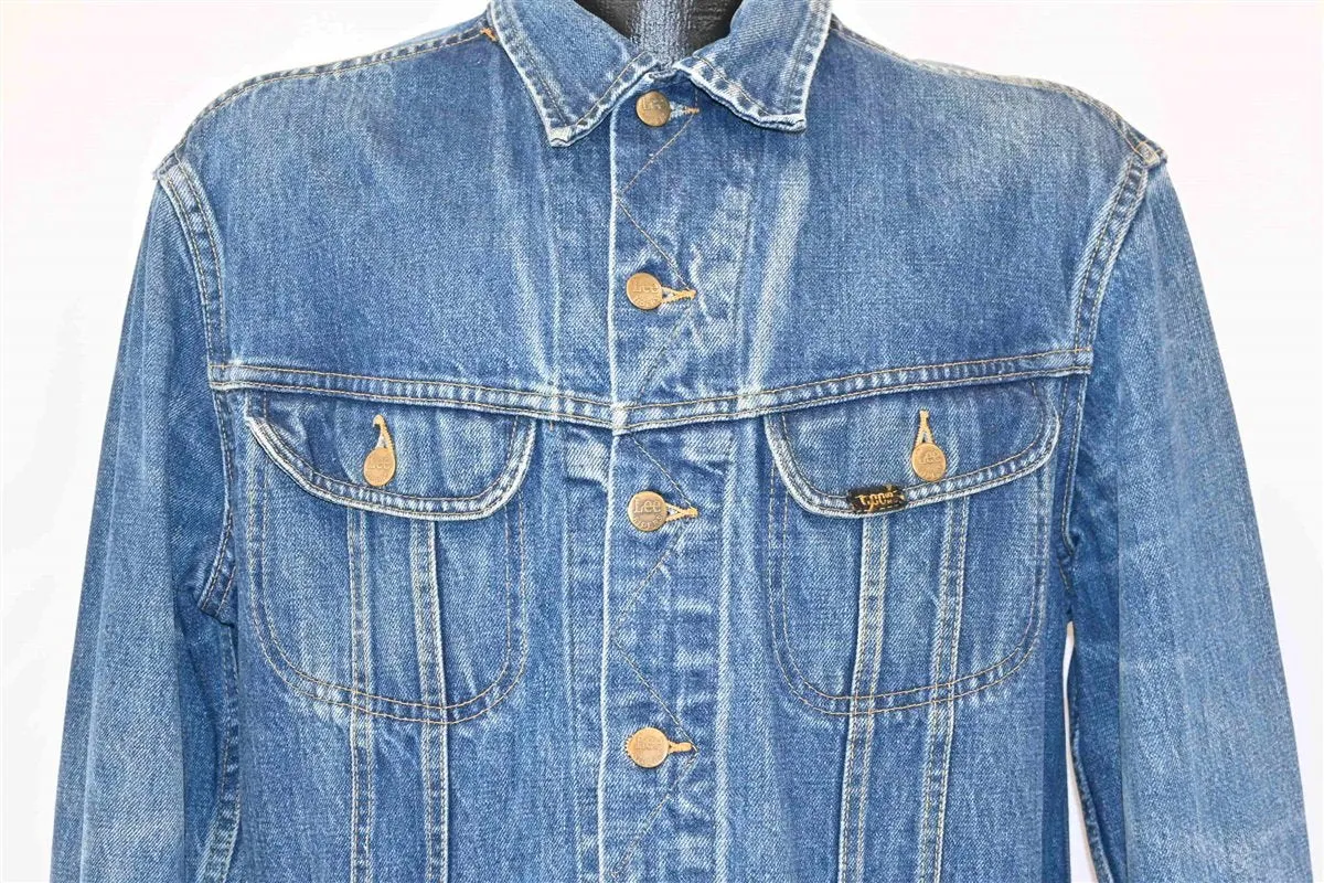 80s Lee Denim Rider High Waisted Blue Jean Jacket Large