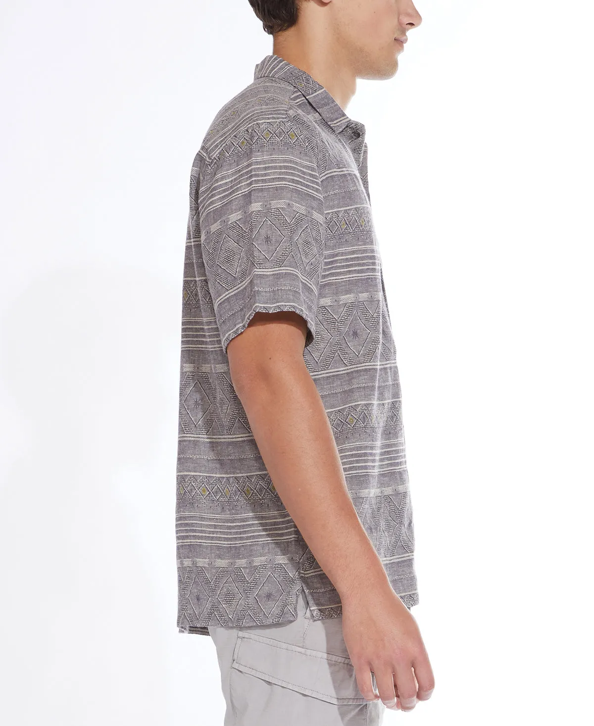 Anza Relaxed Fit Woven Shirt (Charcoal)