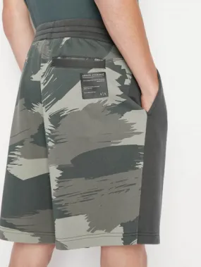 Armani Exchange Camo Deep Forest Green Bermuda Short