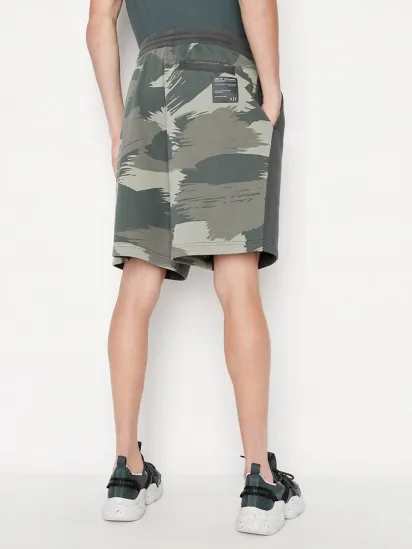 Armani Exchange Camo Deep Forest Green Bermuda Short