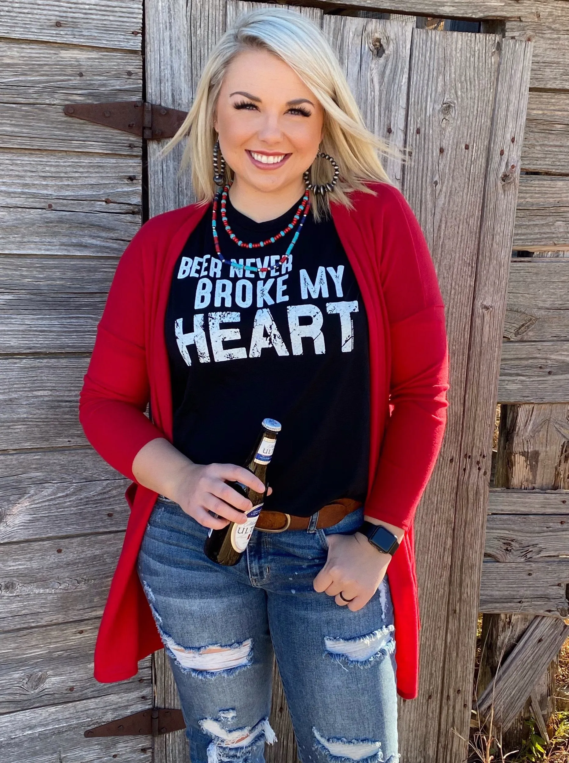 Beer Never Broke My Heart Tee by Texas True Threads