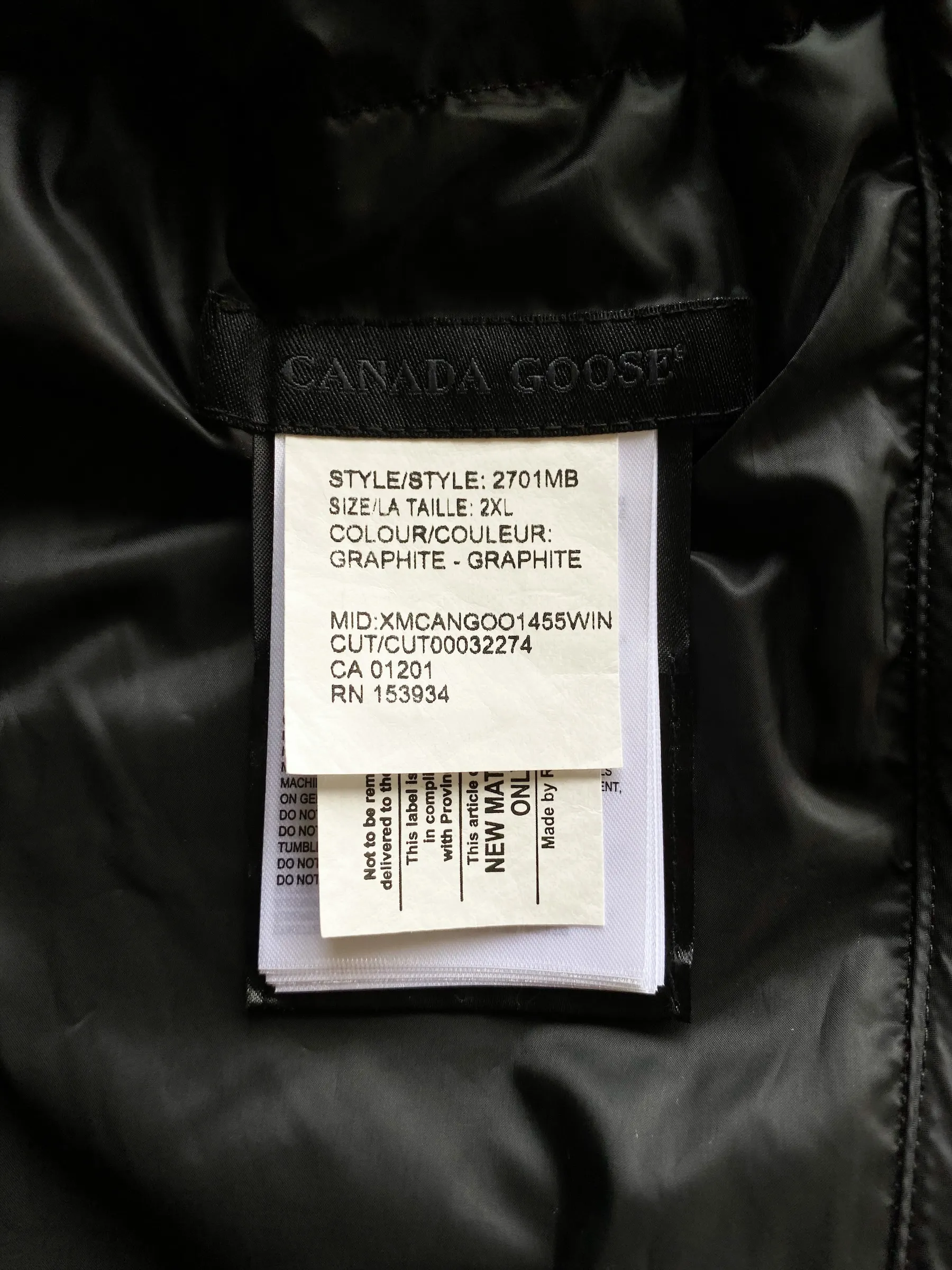 Canada Goose Graphite Hybridge Black Label Men's Jacket