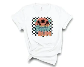 Checkered Beach Bum - Graphic Tee