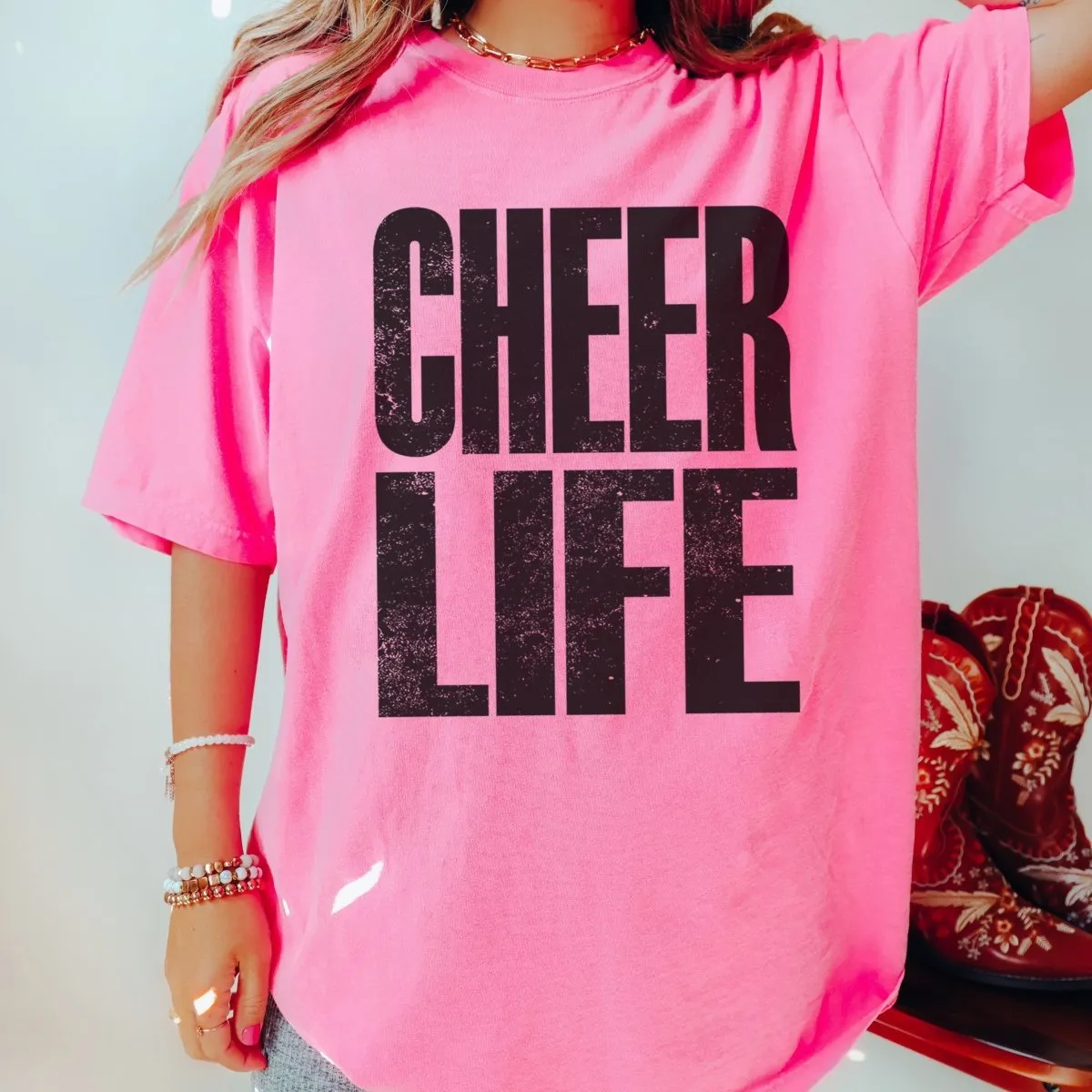 Cheer Life Comfort Color Tee