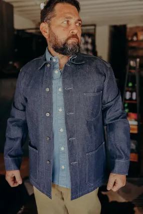 Chore Jacket-Nep Denim