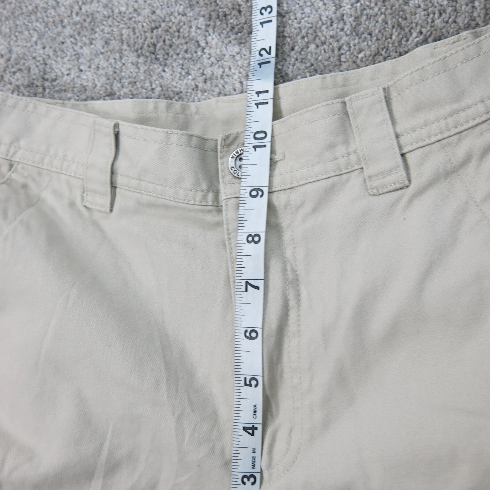 Columbia Sportswear Mens Super Stretch PFG Bermuda Shorts Mid Rise Tan Size 11