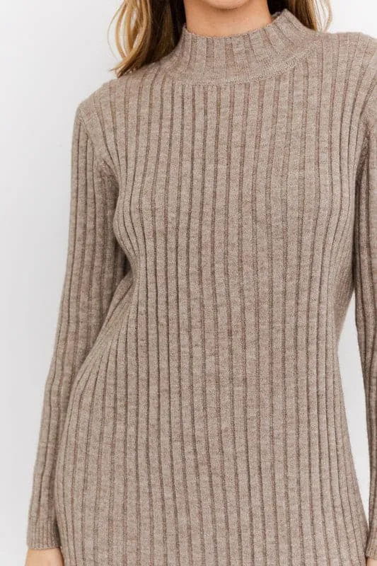 Cozy Vibes Turtleneck Sweater Dress