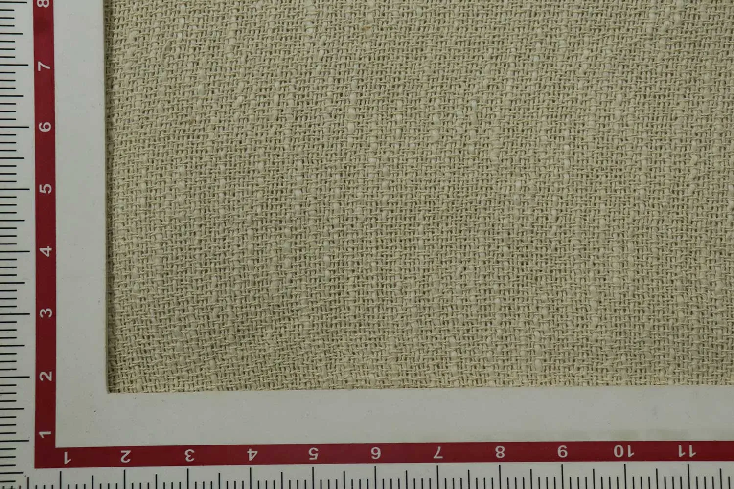 Dark Beige Plain Cotton Slub Fabric