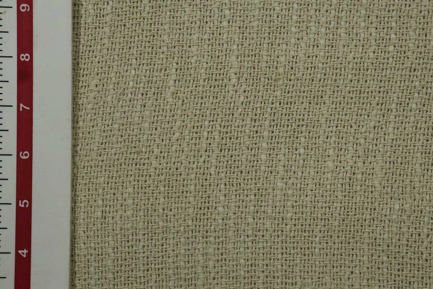 Dark Beige Plain Cotton Slub Fabric