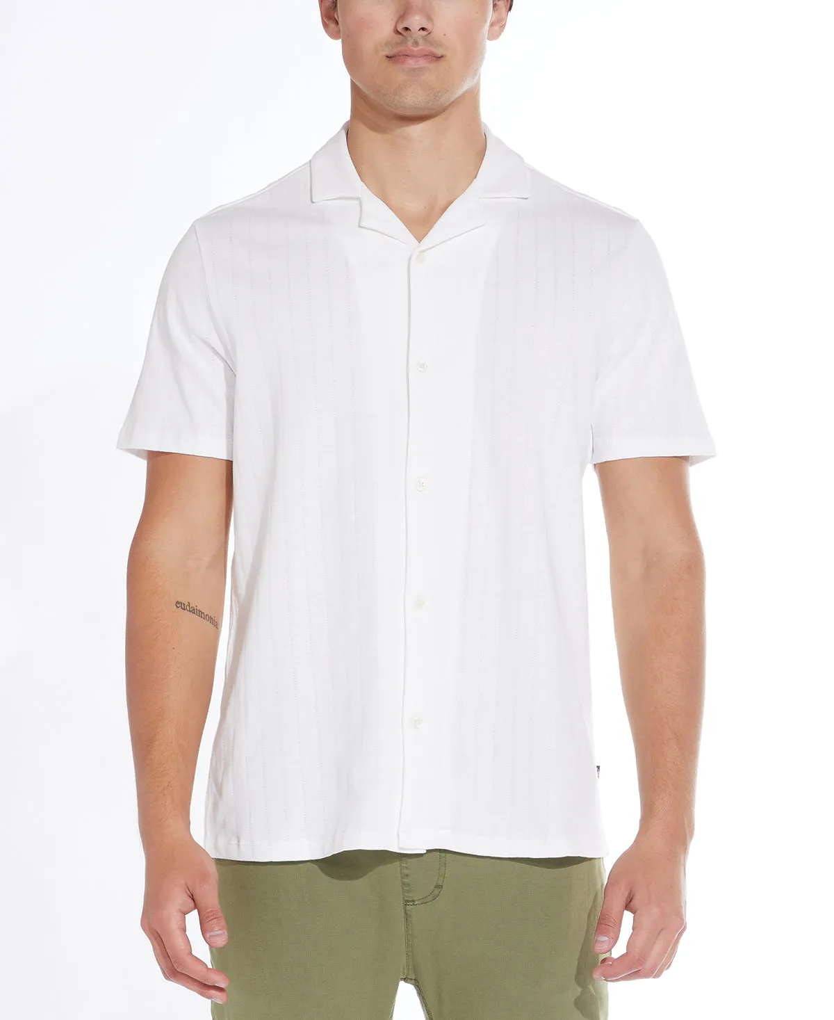 Dawson Knit Resort Shirt (White)