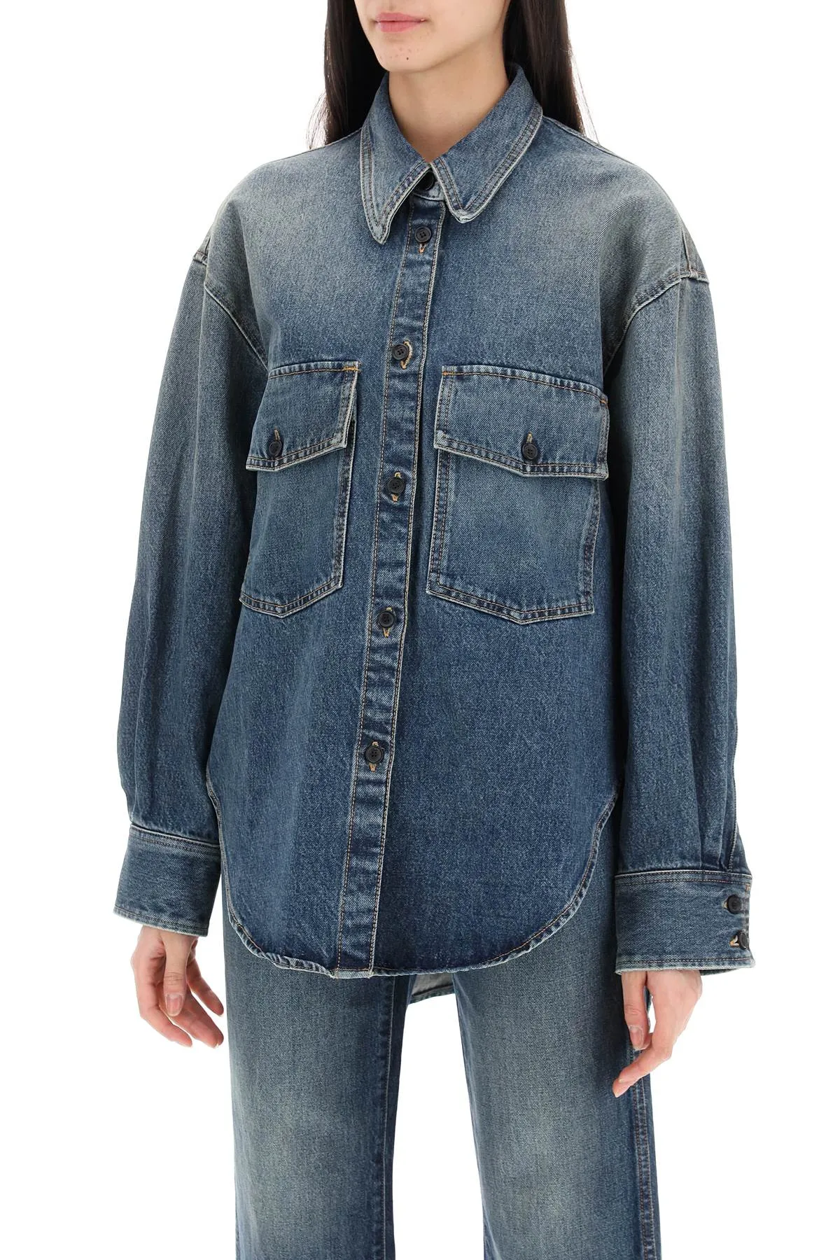 denim overshirt by