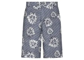 Dior X Denim Tears Silk Twill Shorts Blue