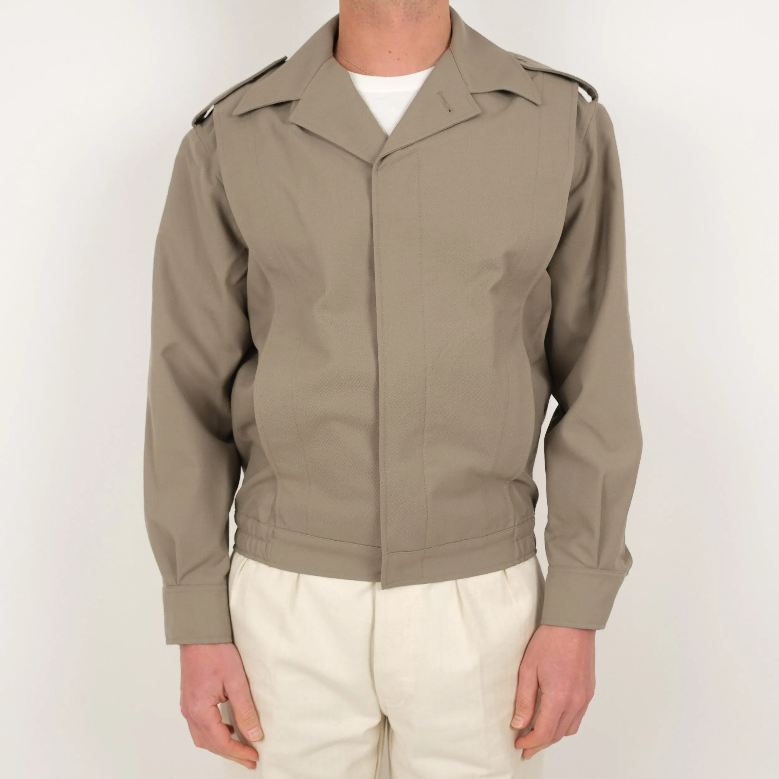 FRENCH GREIGE BOMBER JACKET - GREY