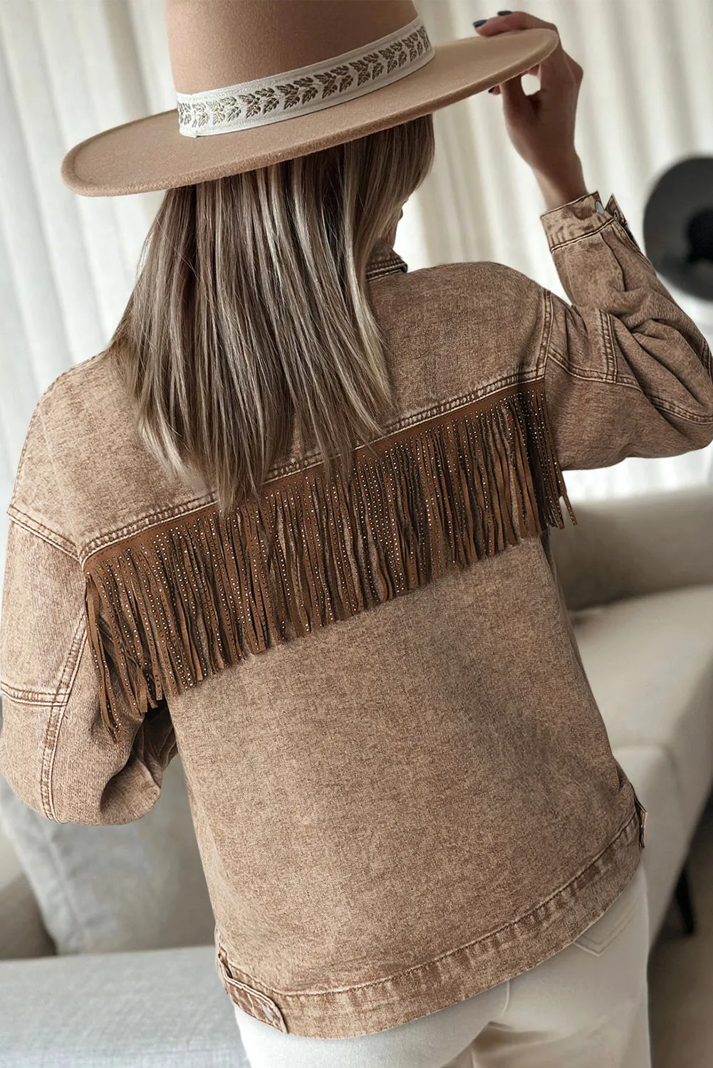 Fringed Cowgirl Denim Jacket