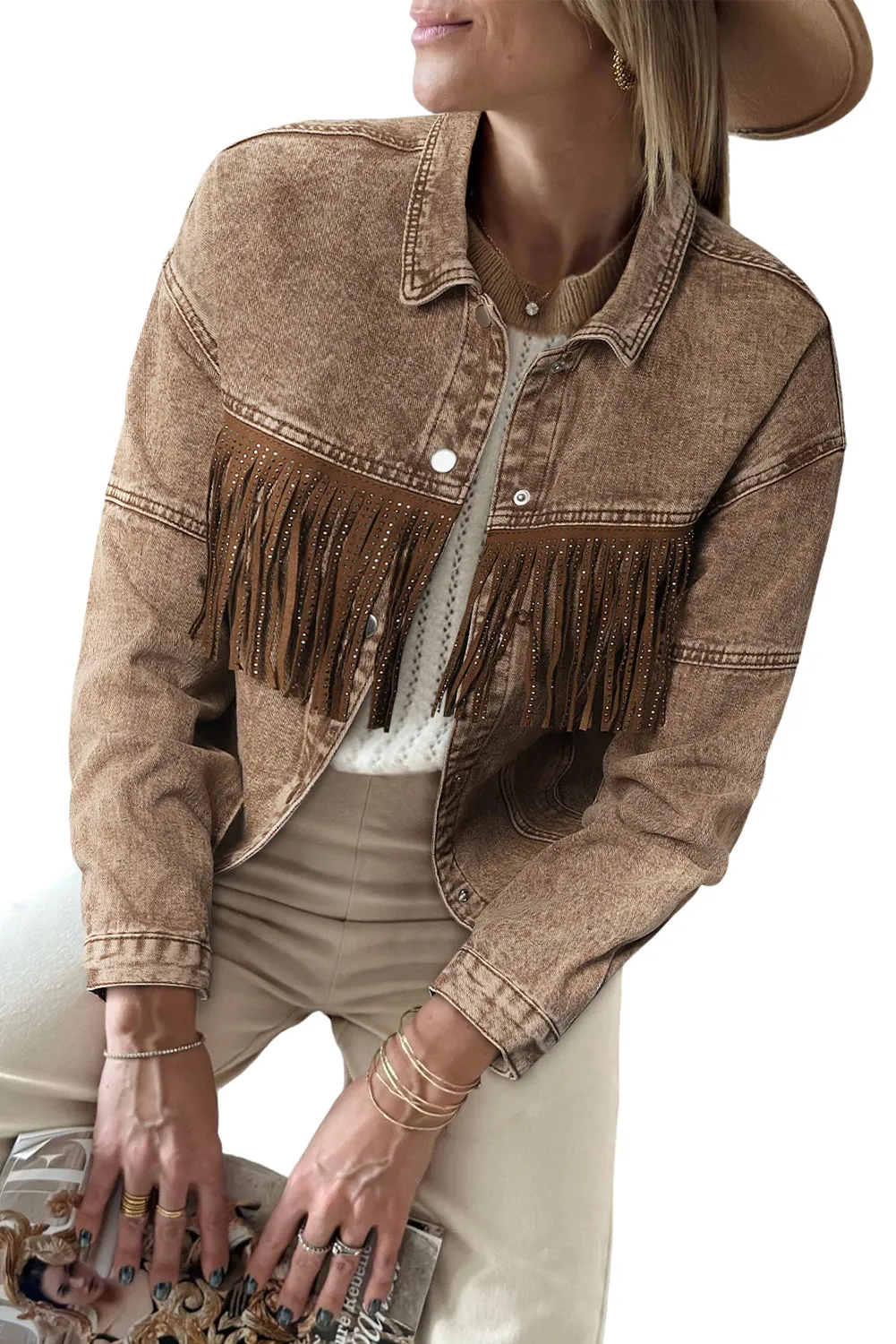 Fringed Cowgirl Denim Jacket