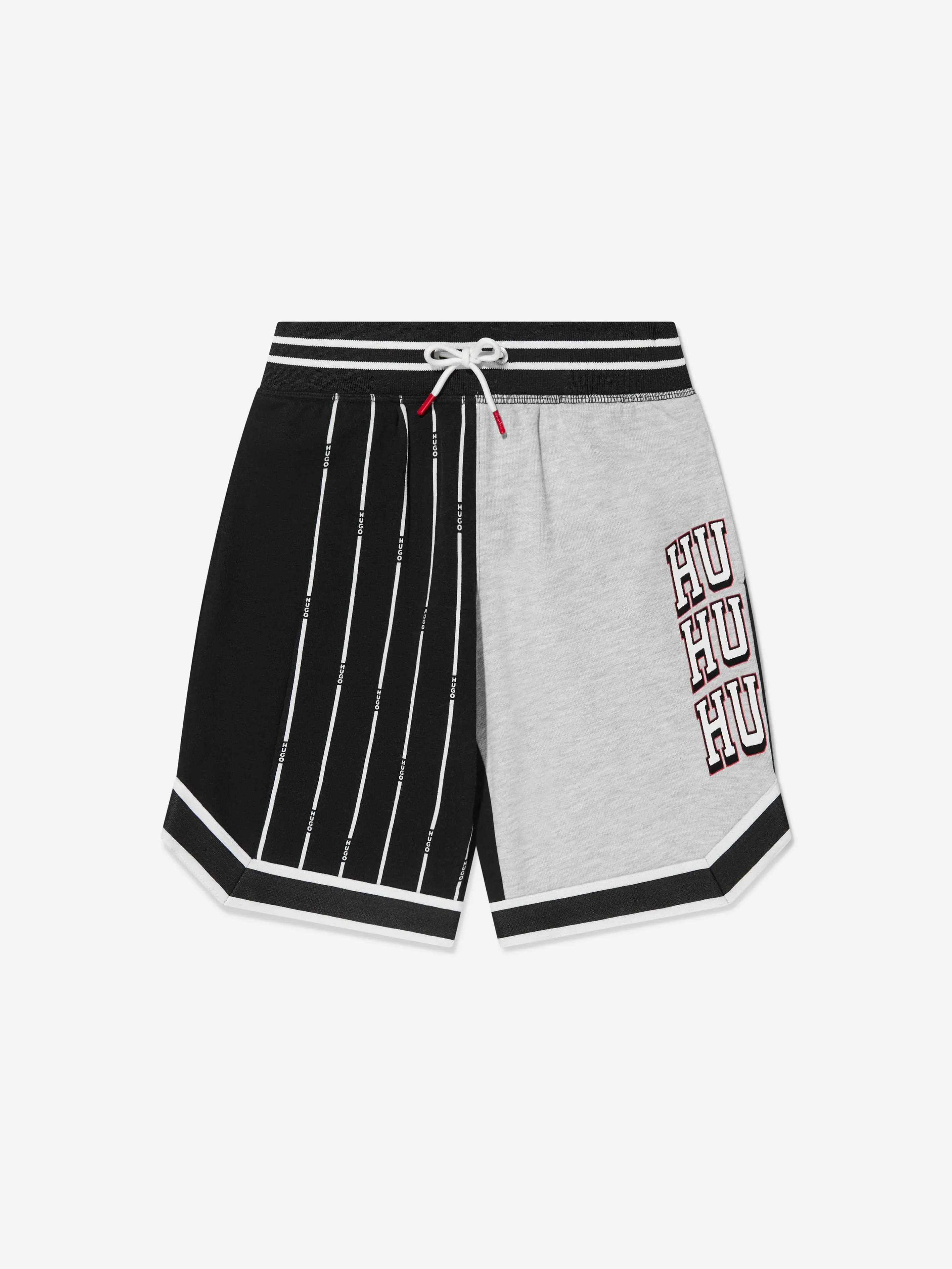 Hugo Boys Logo Bermuda Shorts in Grey