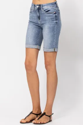 JUDY BLUE High Rise Bermuda Shorts