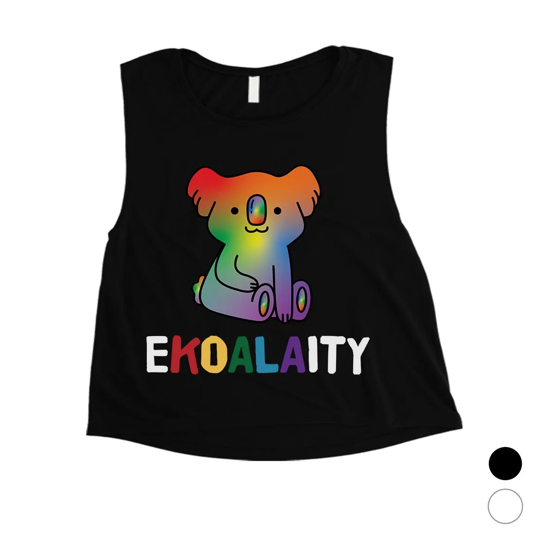 LGBT Ekoalaity Koala Rainbow Womens Crop Top