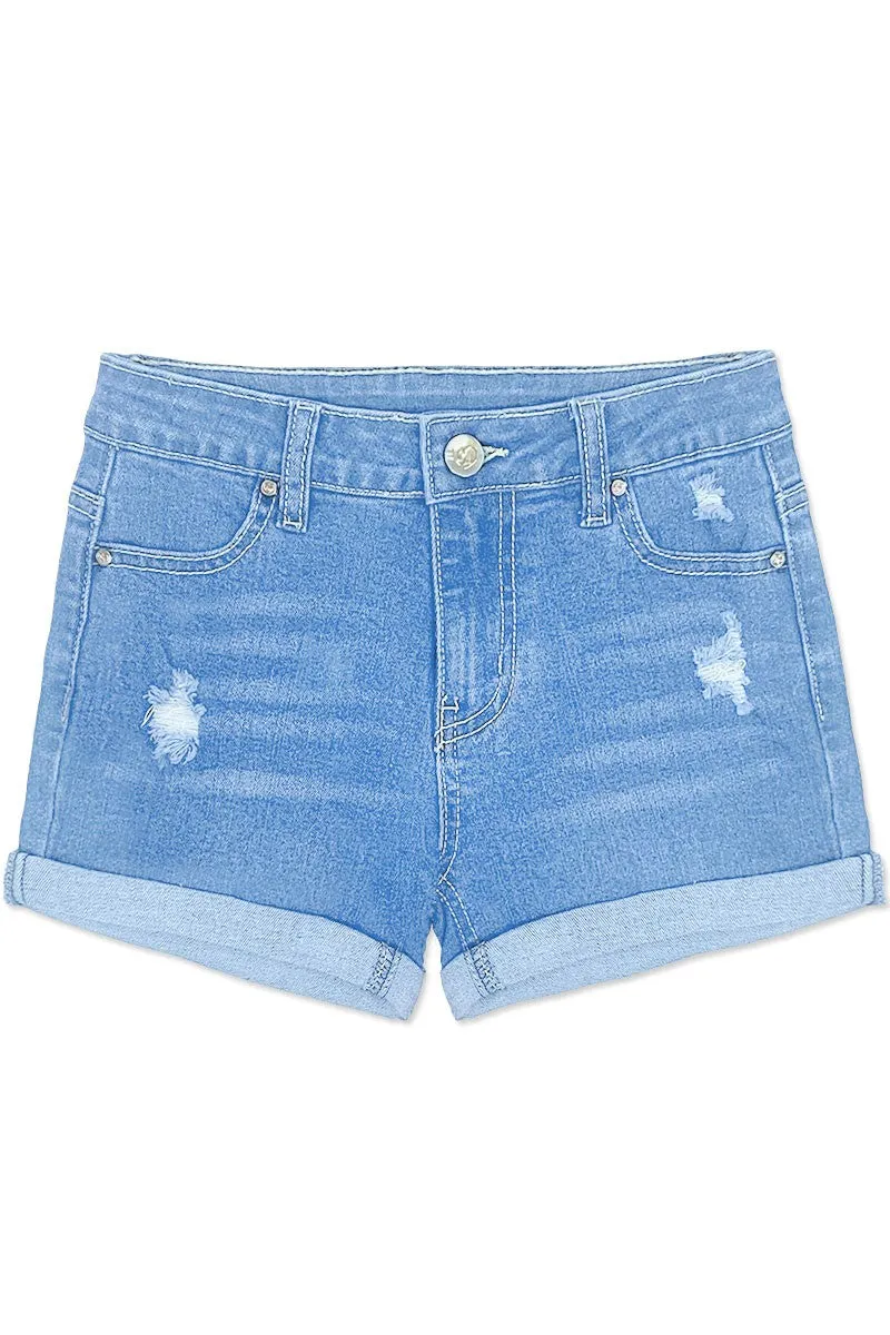 Light Denim Jean Shorts