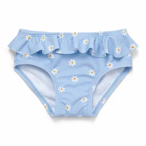 Little Dutch Flounce Bikini Bottoms Daisies Blue