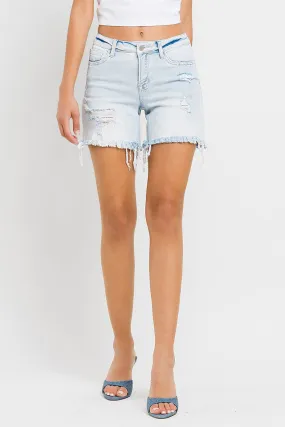 Loretta Mid Rise Denim Shorts