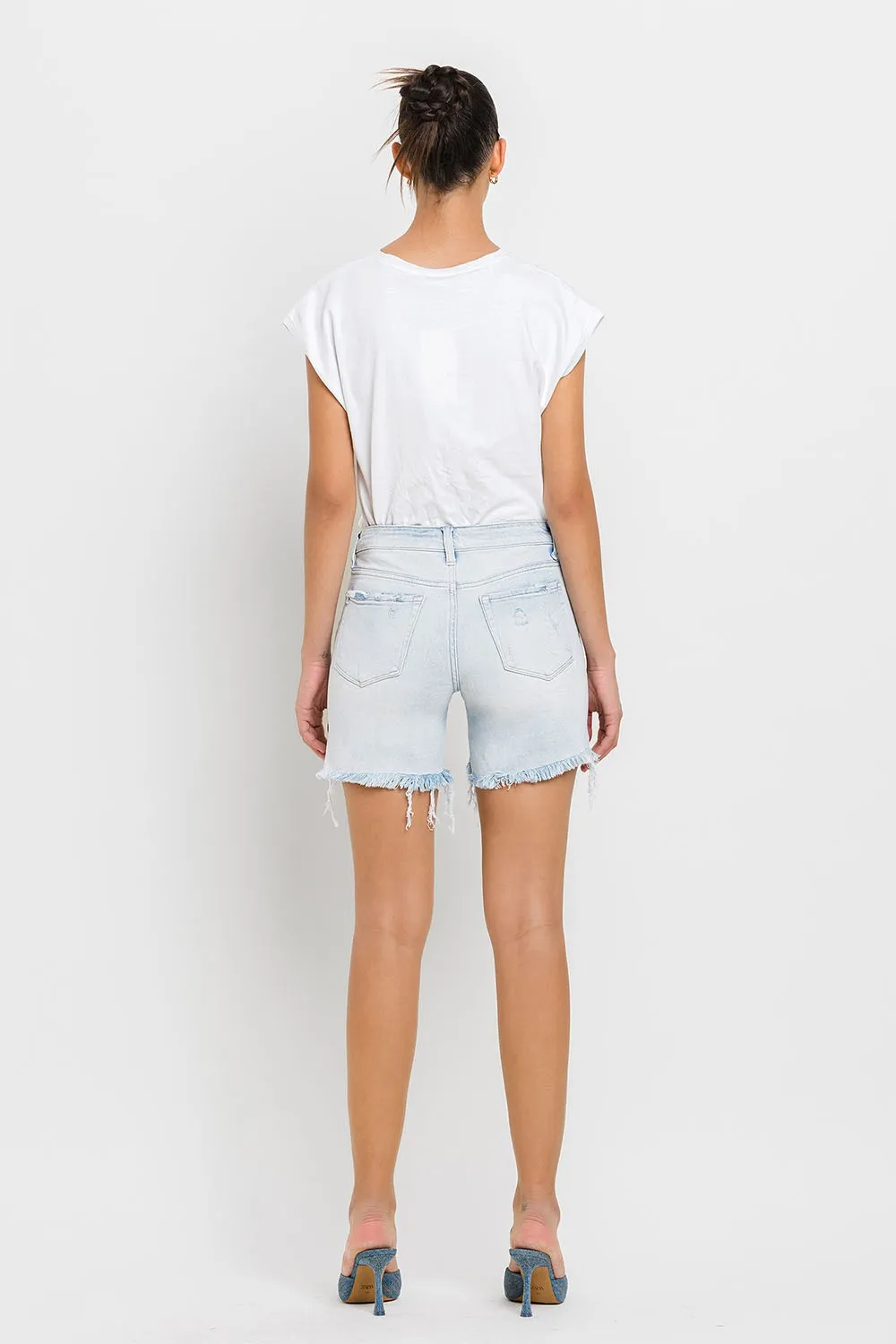 Loretta Mid Rise Denim Shorts