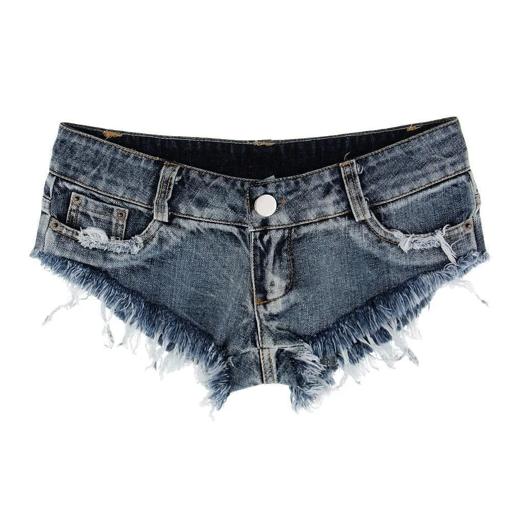 Low Waist Mini Jean Shorts Beach Club Micro Denim Shorts