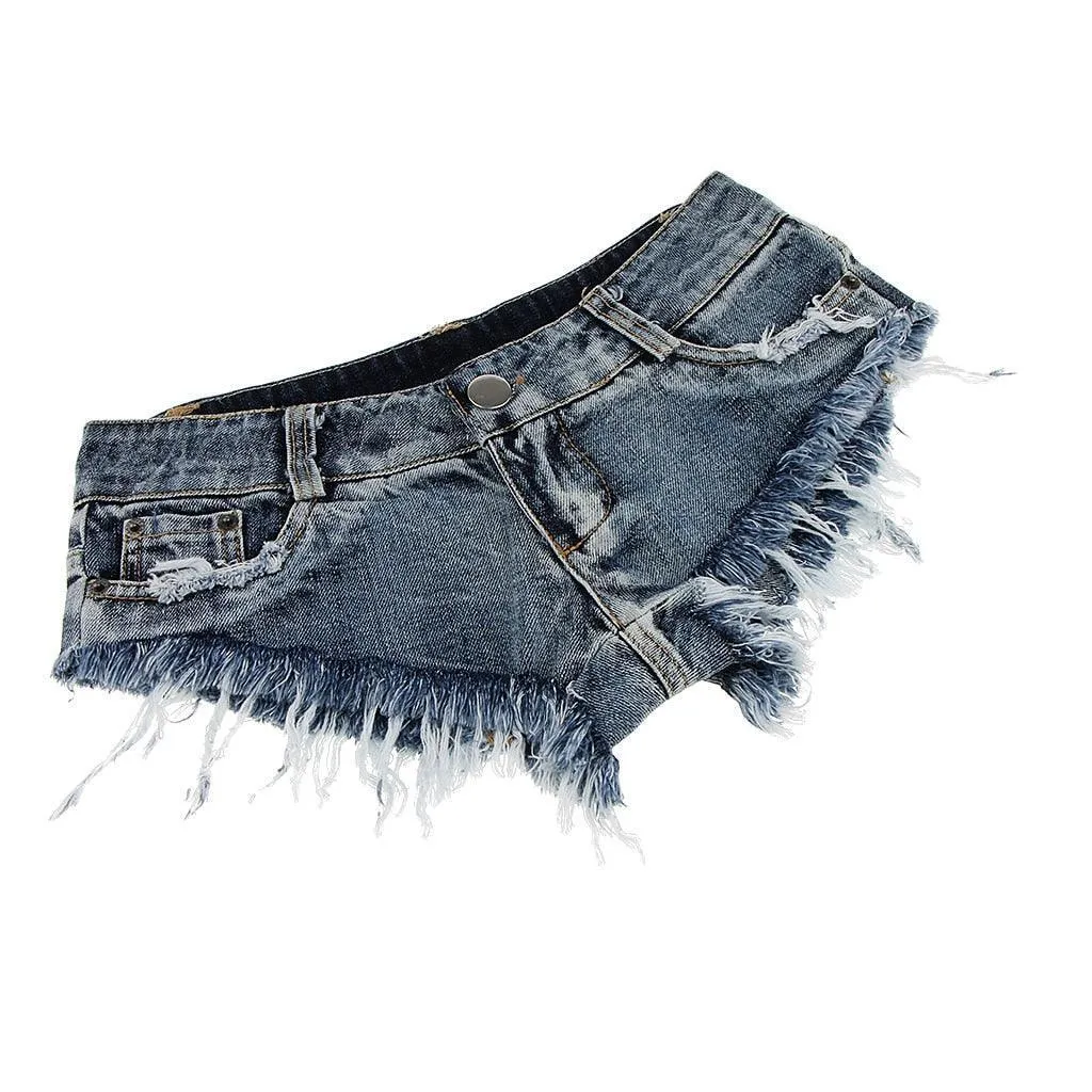 Low Waist Mini Jean Shorts Beach Club Micro Denim Shorts