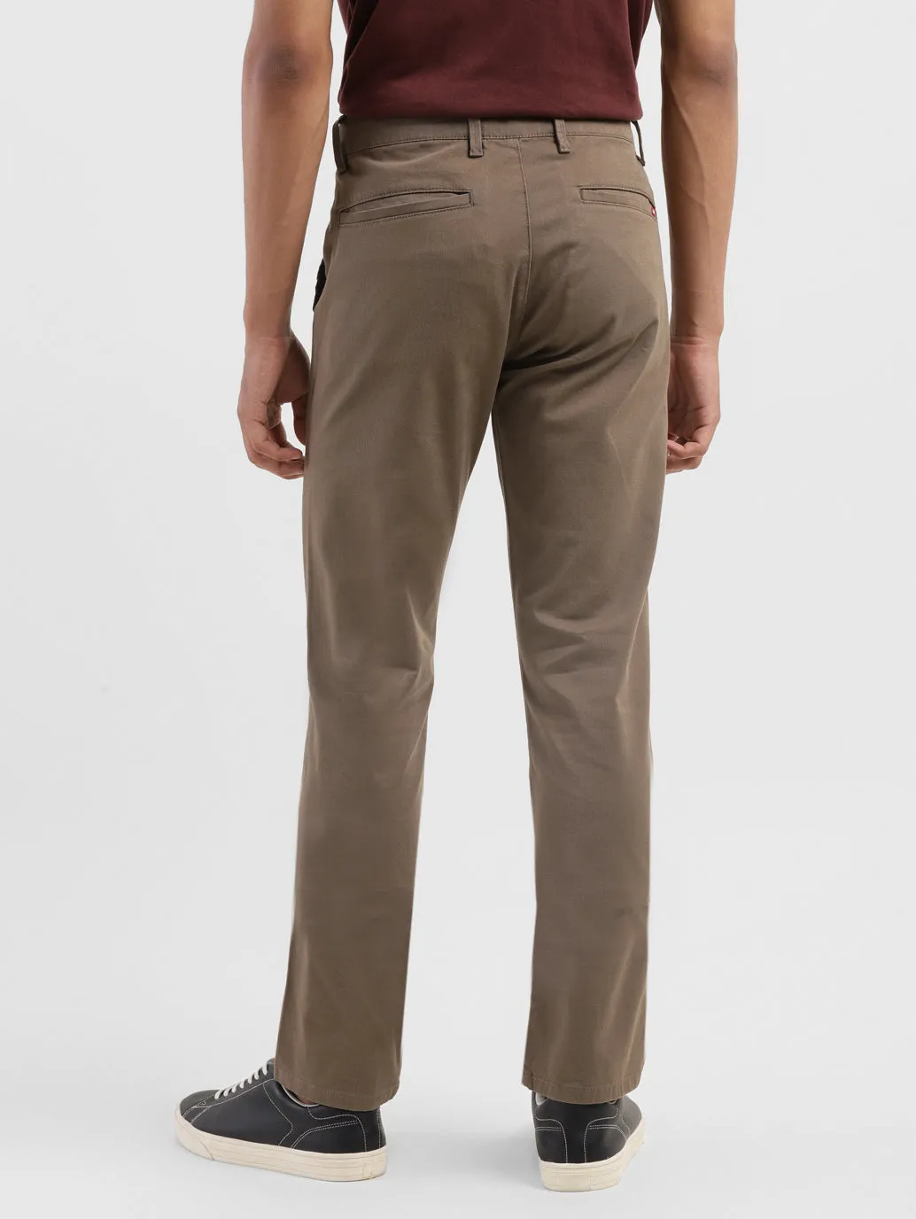 Men's Brown Slim Fit Trousers