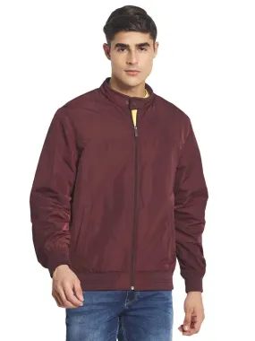 Mettle Men Maroon Bomber Jacket