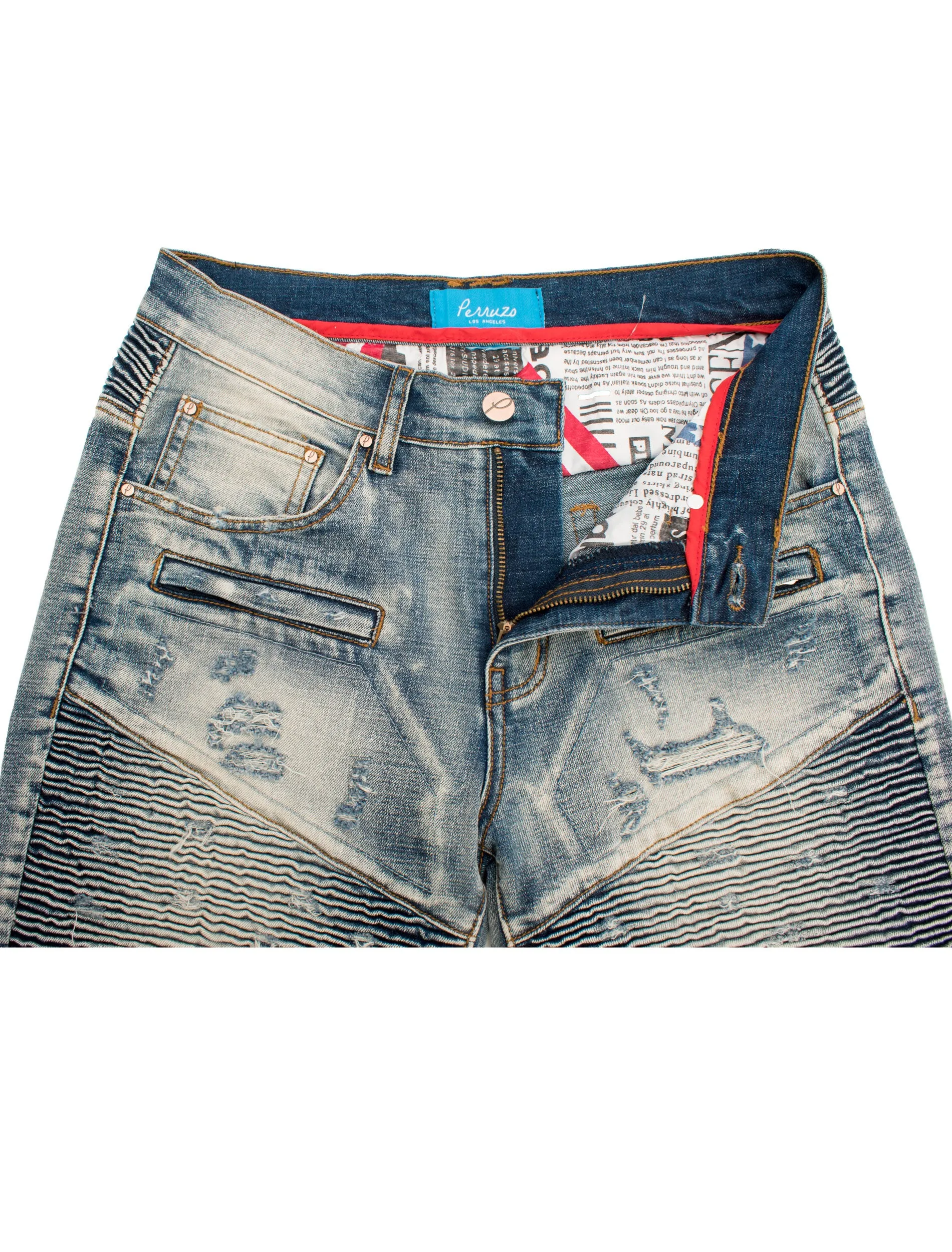 Moto Trash Denim Shorts  5200