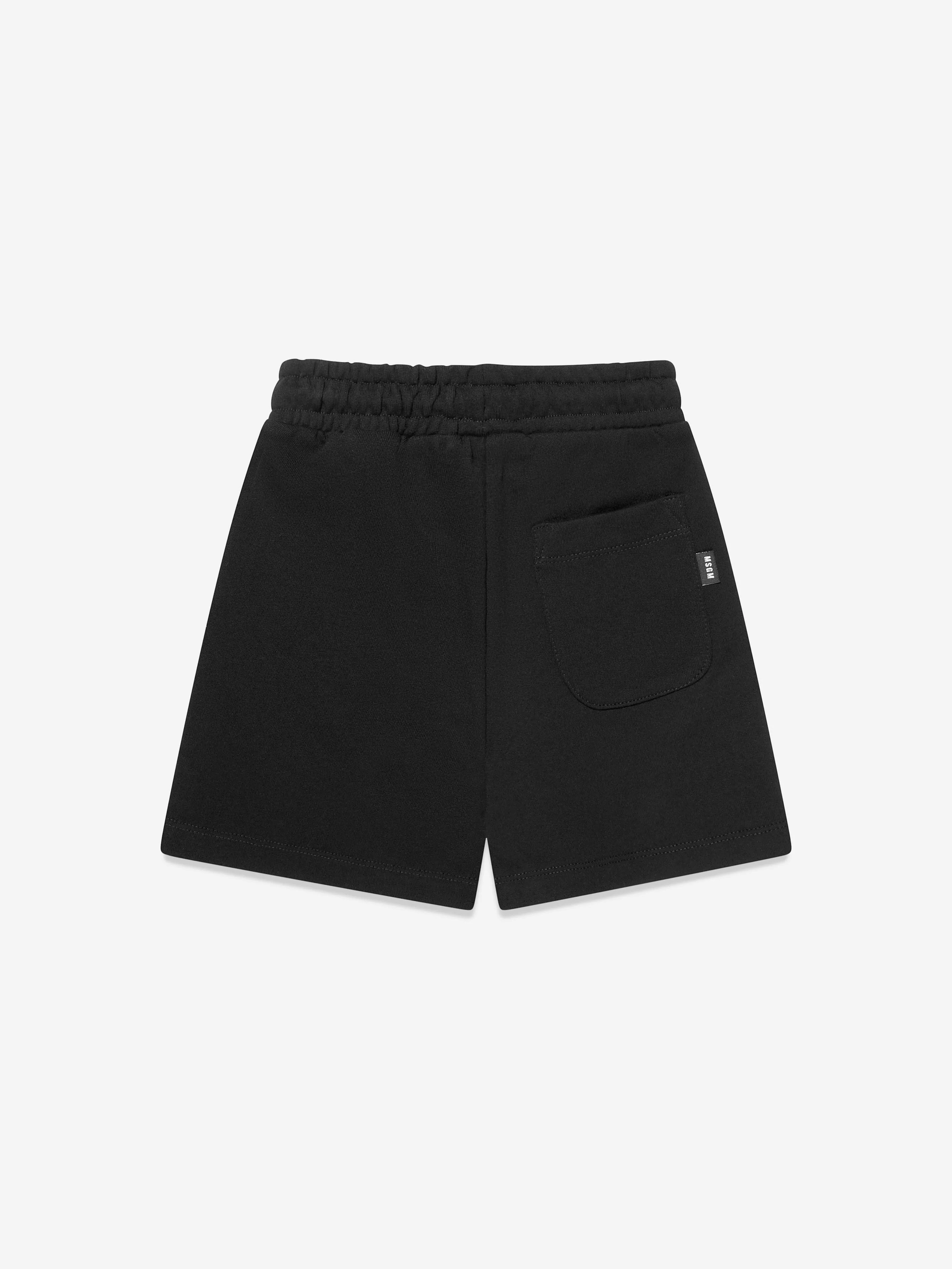 MSGM Kids Fleece Bermuda Shorts in Black