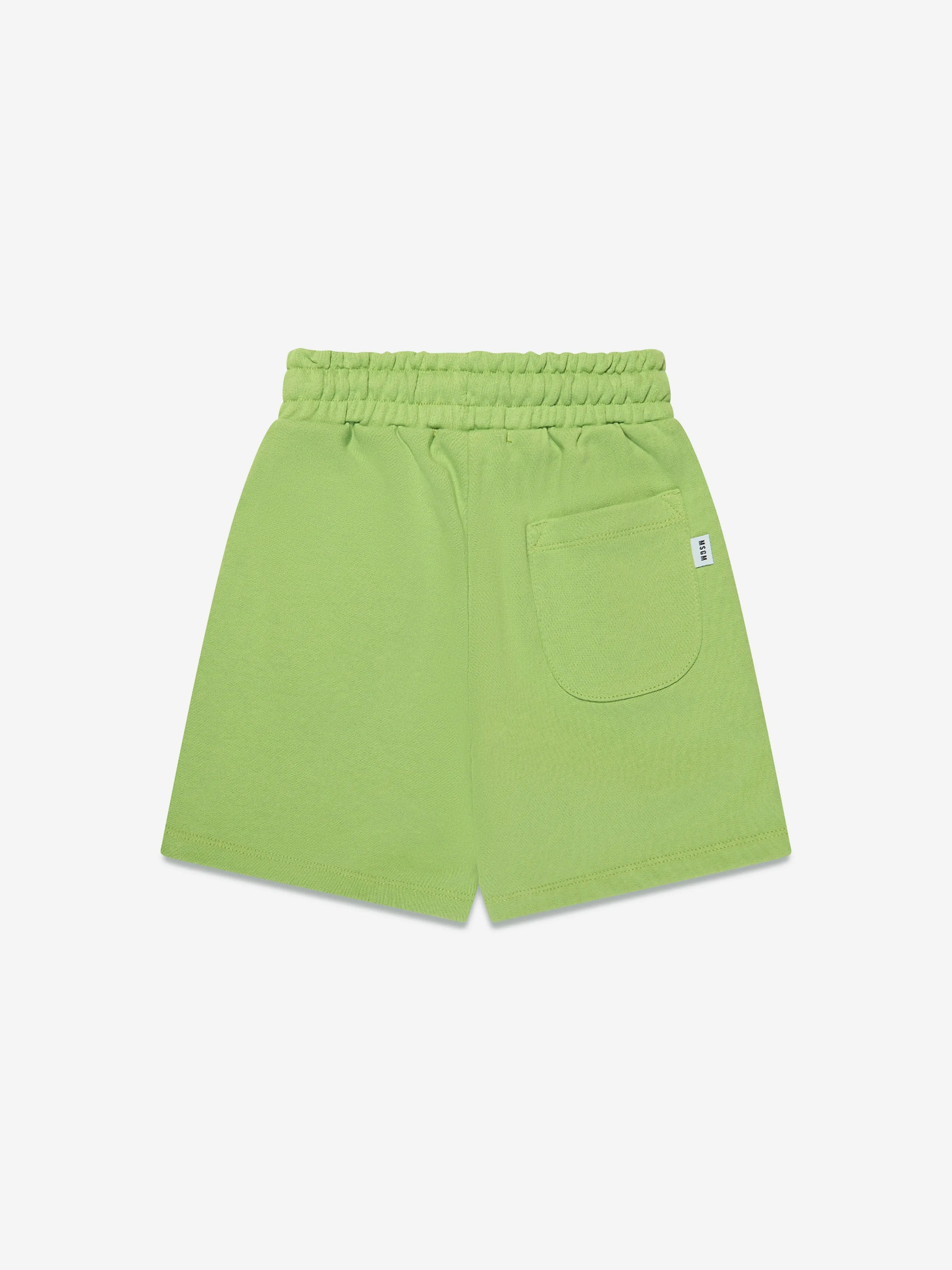 MSGM Kids Fleece Bermuda Shorts in Green