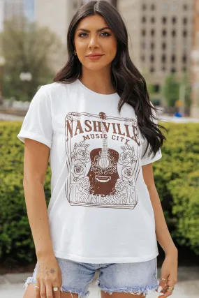 NASHVILLE MUSIC CITY Graphic Crew Neck Tee