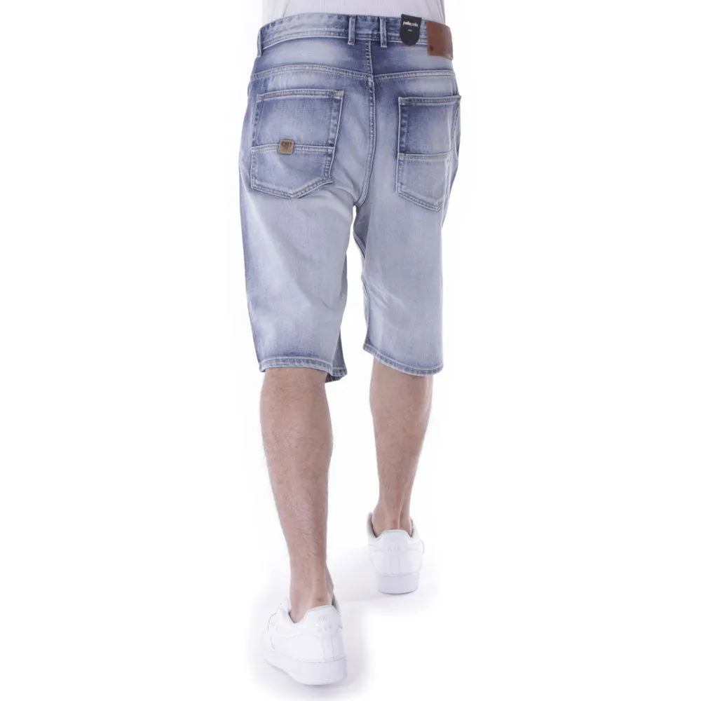 Pelle Pelle Buster Baggy Denim Shorts White Washed