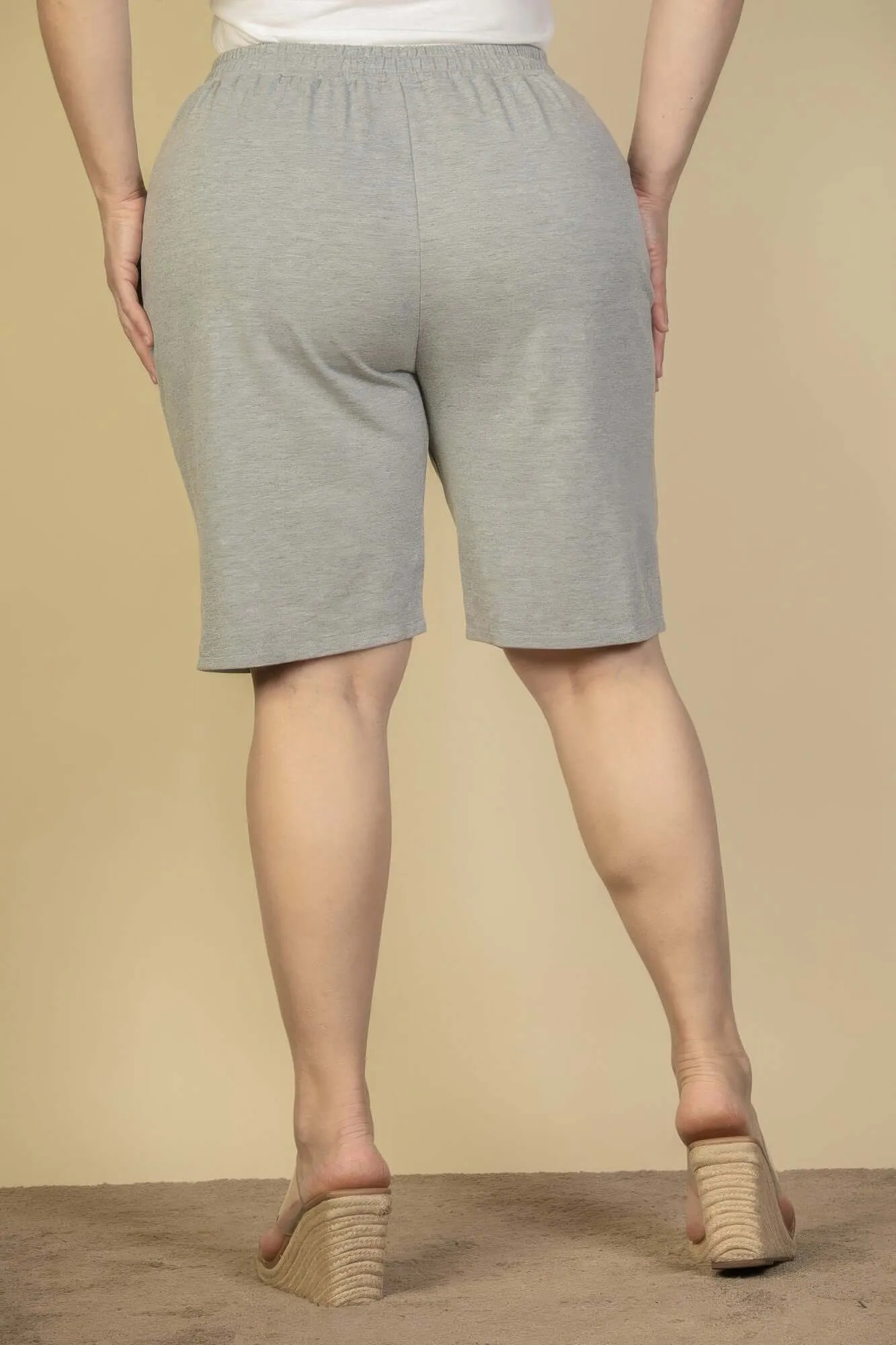 Plus Size French Terry Bermuda Shorts