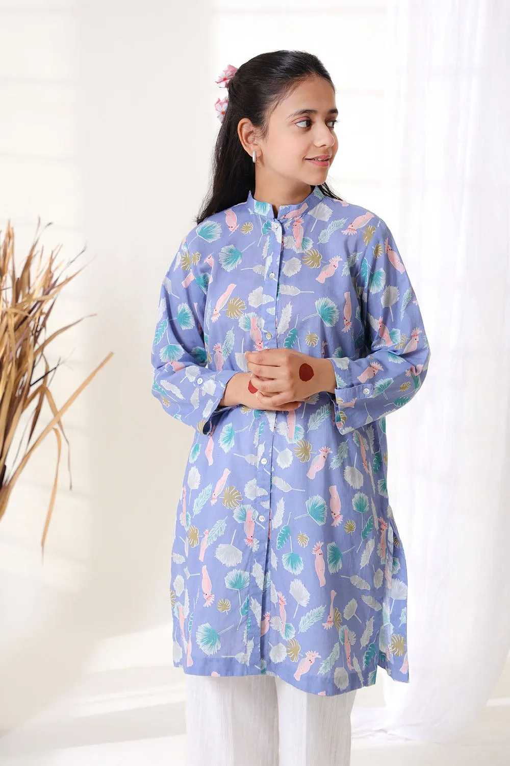 Printed Button Down Kurta