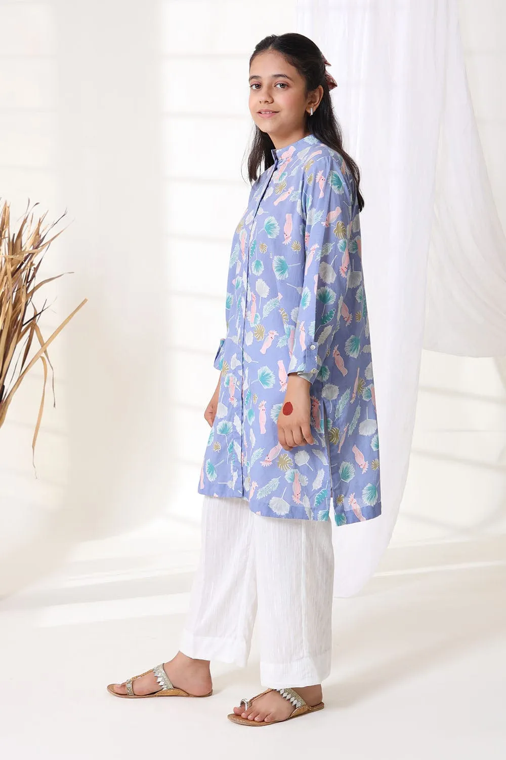 Printed Button Down Kurta