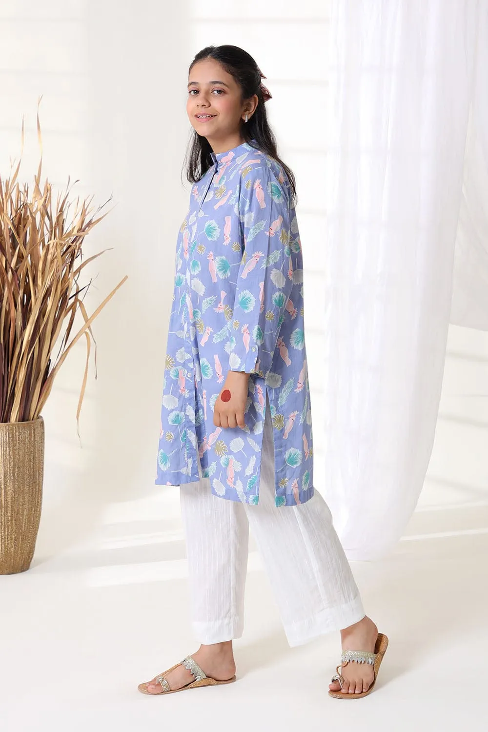 Printed Button Down Kurta