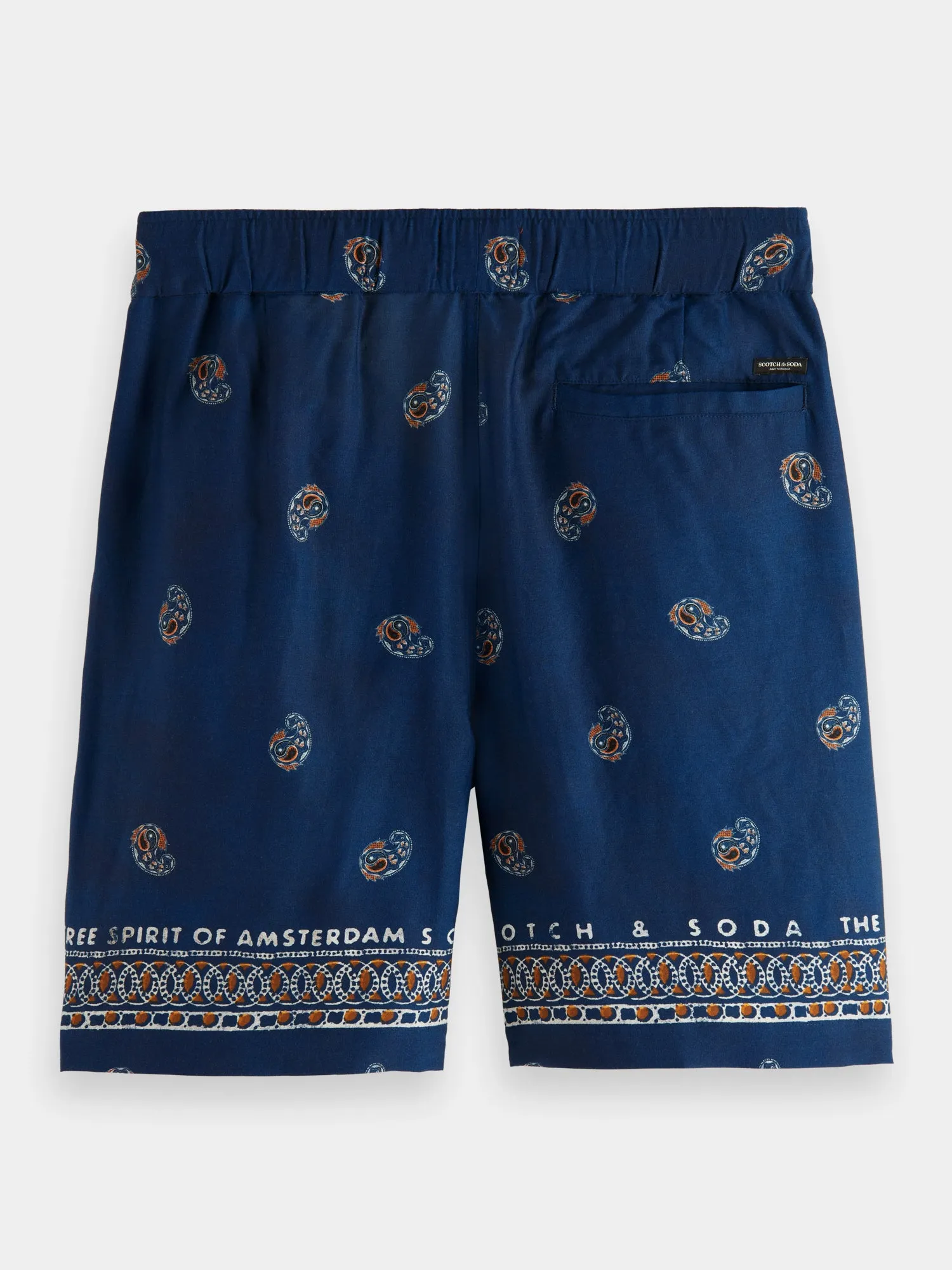 Printed relaxed-fit Bermuda shorts