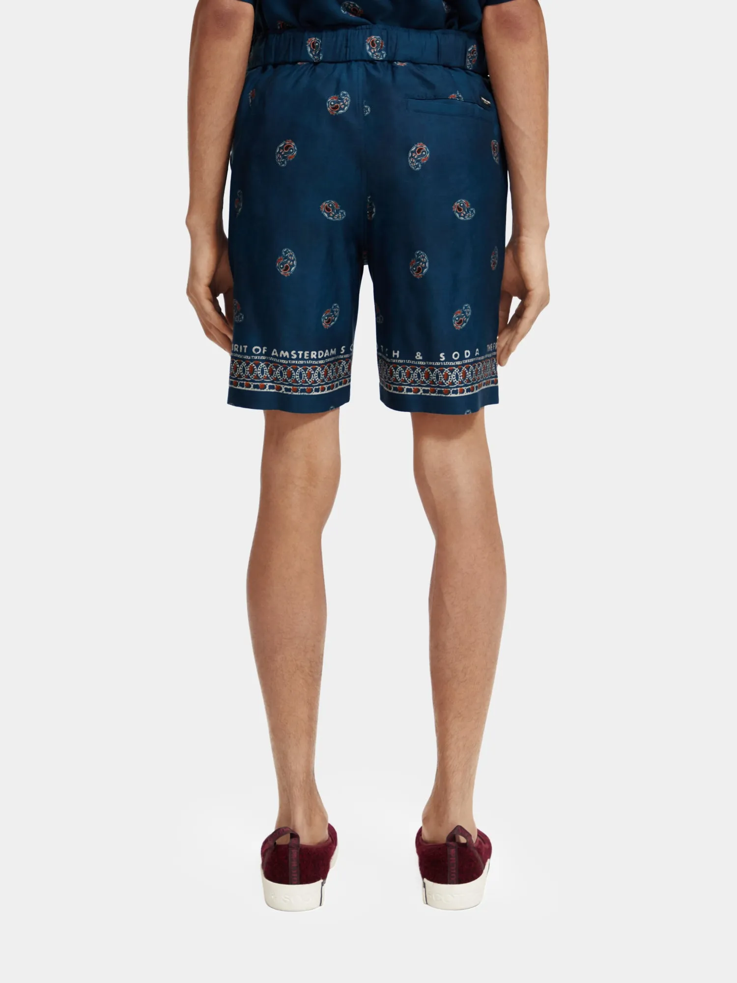 Printed relaxed-fit Bermuda shorts