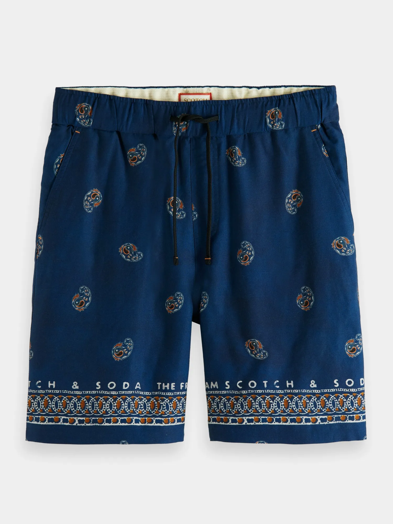 Printed relaxed-fit Bermuda shorts