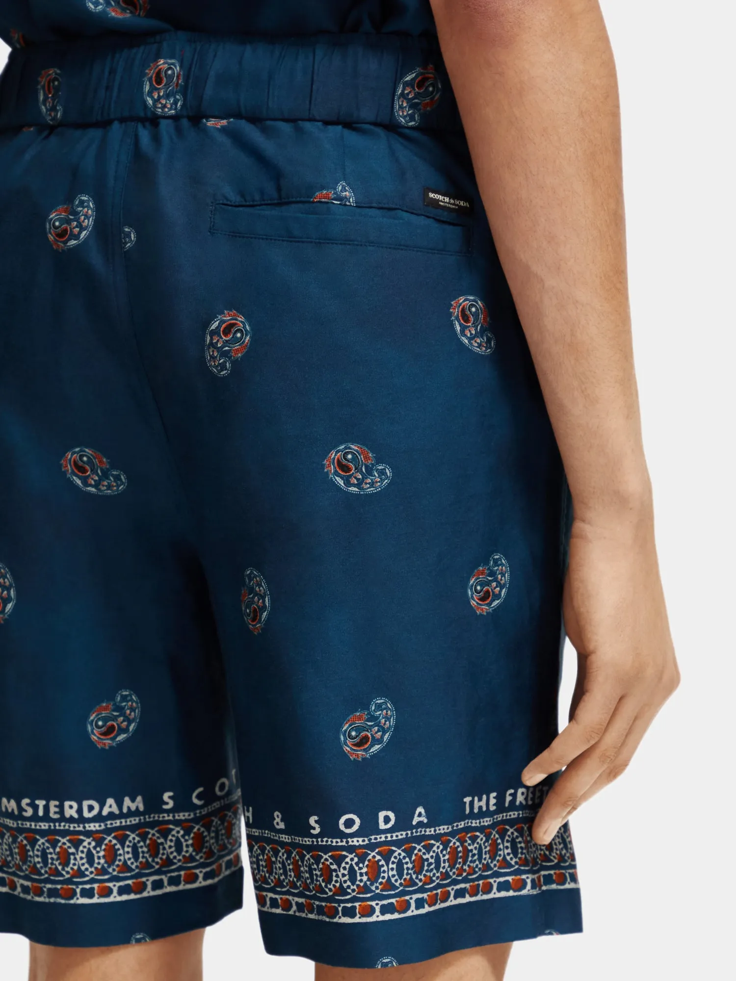 Printed relaxed-fit Bermuda shorts