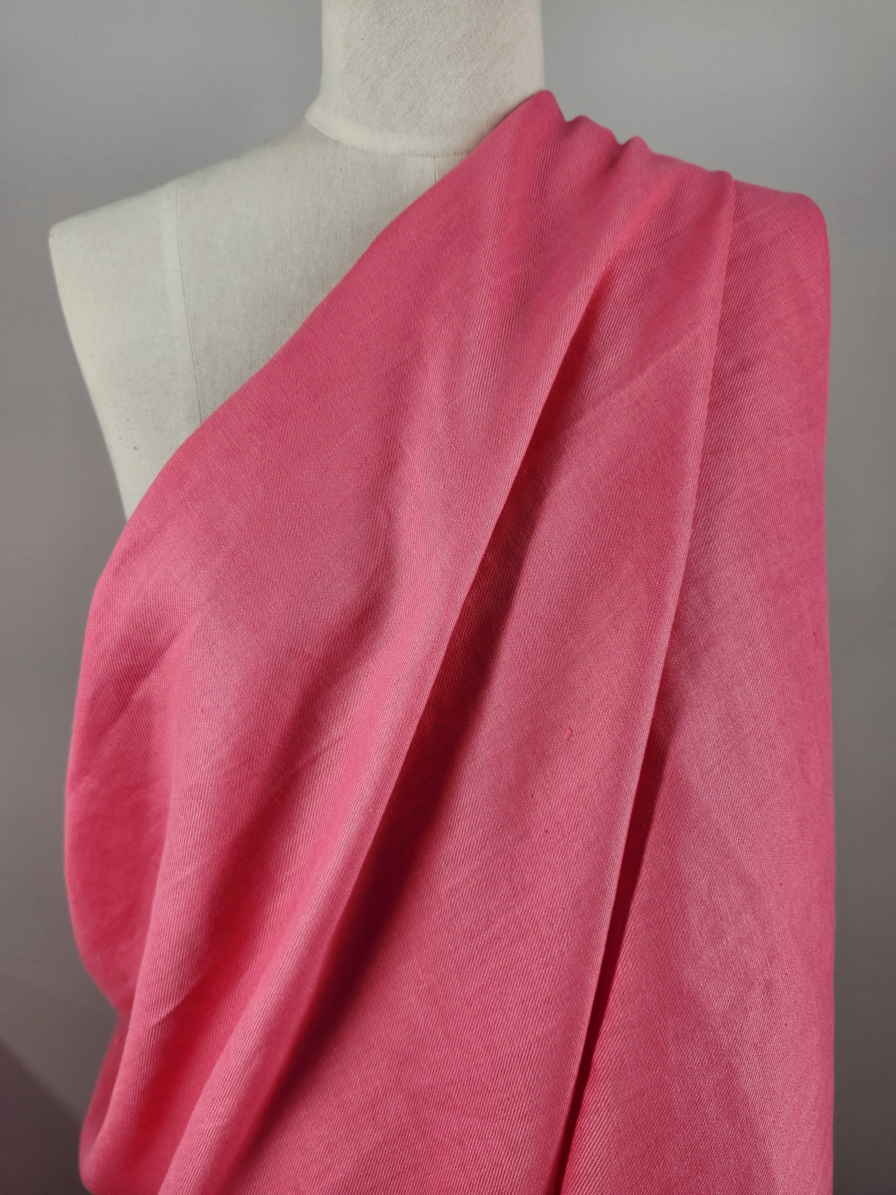 Pure Washed Linen - Hot Pink - 140cm