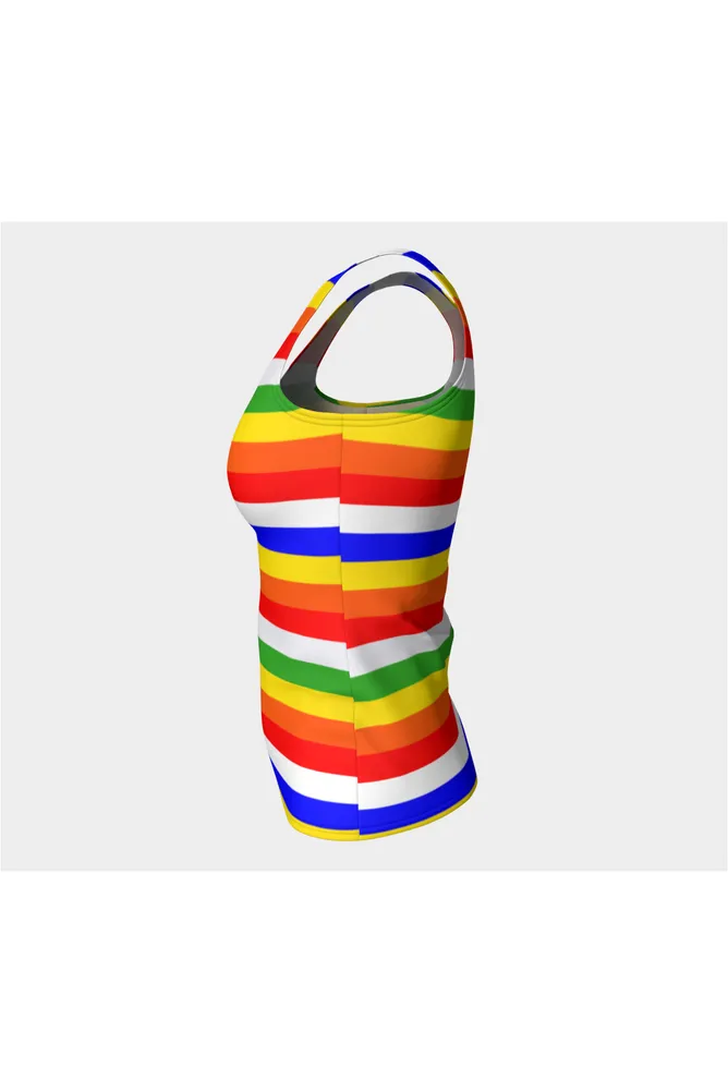 Rainbow Riff Fitted Tank Top