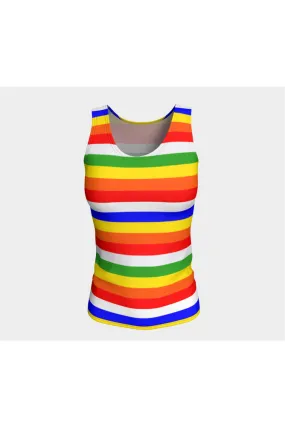 Rainbow Riff Fitted Tank Top