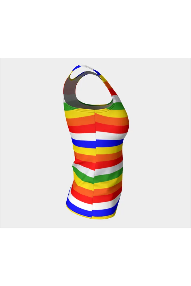 Rainbow Riff Fitted Tank Top