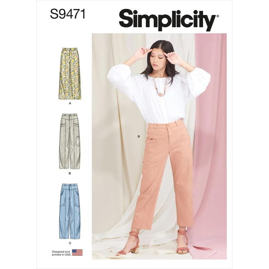 Simplicity Sewing Pattern S9471 Misses' Pants